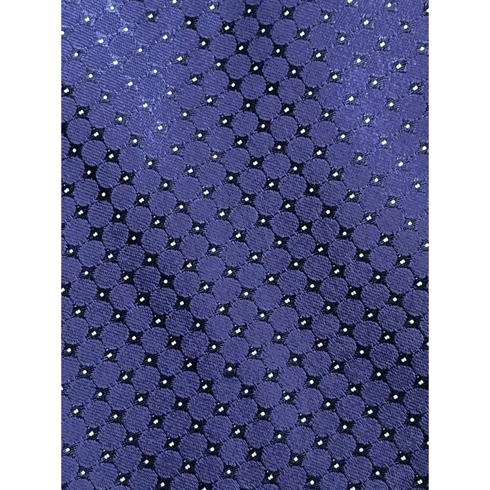Michael Kors Designer Blue 100% Silk Basketweave Pattern Tie